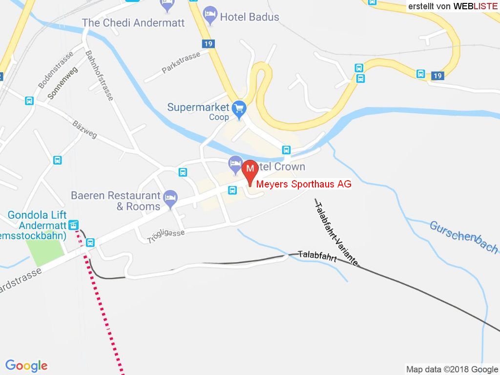 Standort Meyers Sporthaus AG in 6490 Andermatt