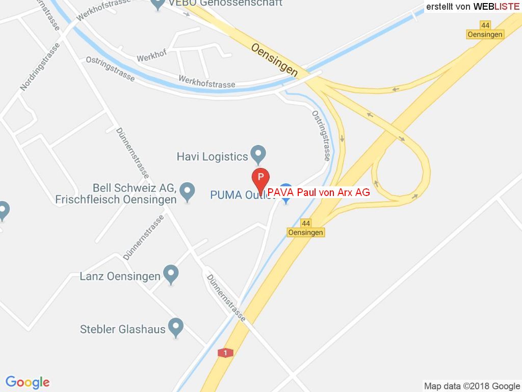 Standort PAVA Paul von Arx AG in 4702 Oensingen