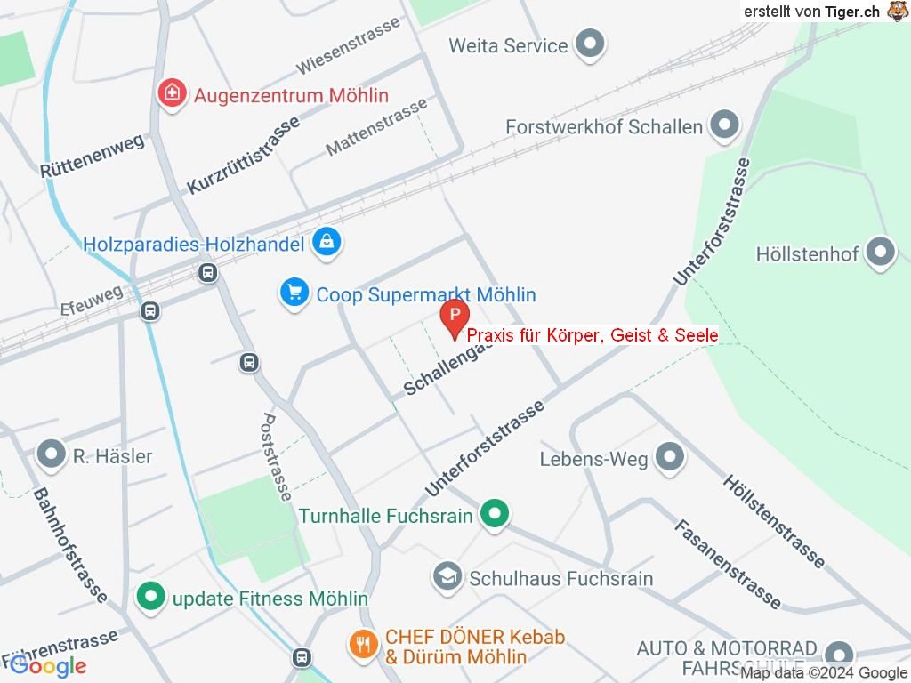 Standort Praxis für Körper, Geist & Seele in 4313 Möhlin