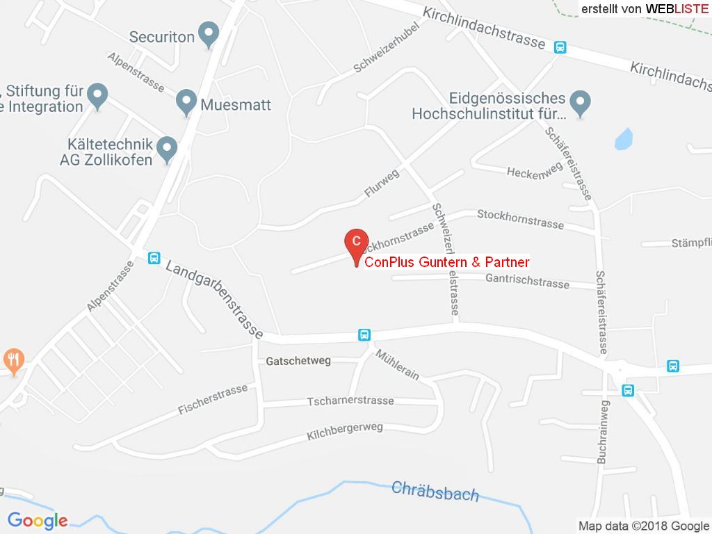 Standort ConPlus Guntern & Partner in 3052 Zollikofen