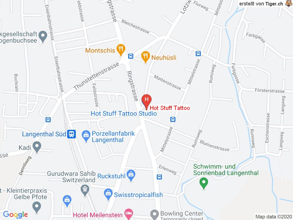Standort Hot Stuff Tattoo in 4900 Langenthal