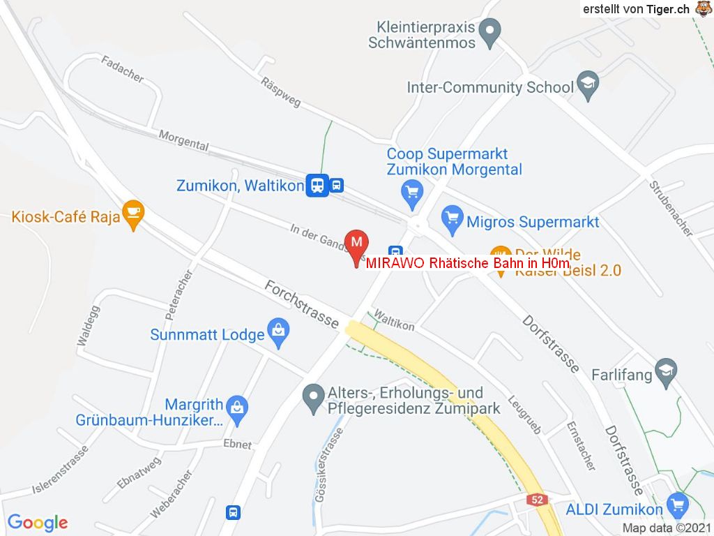 Standort MIRAWO Rhätische Bahn in H0m in 8126 Zumikon