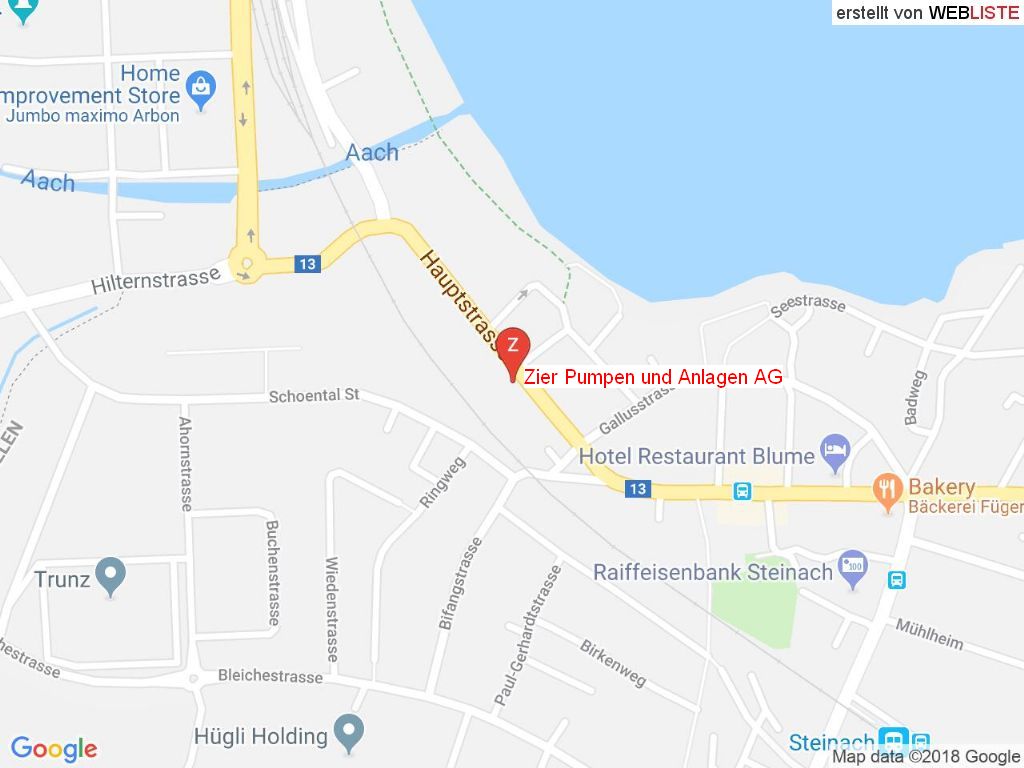 Standort Zier Pumpen und Anlagen AG in 9323 Steinach