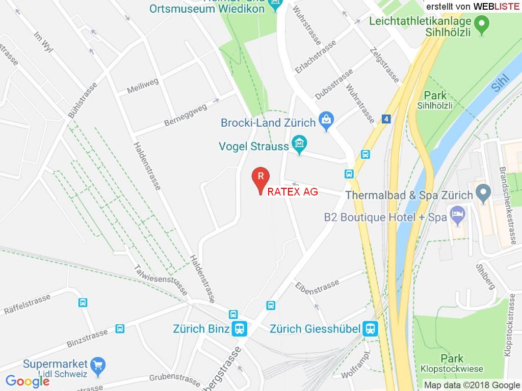 Standort RATEX AG in 8045 Zürich