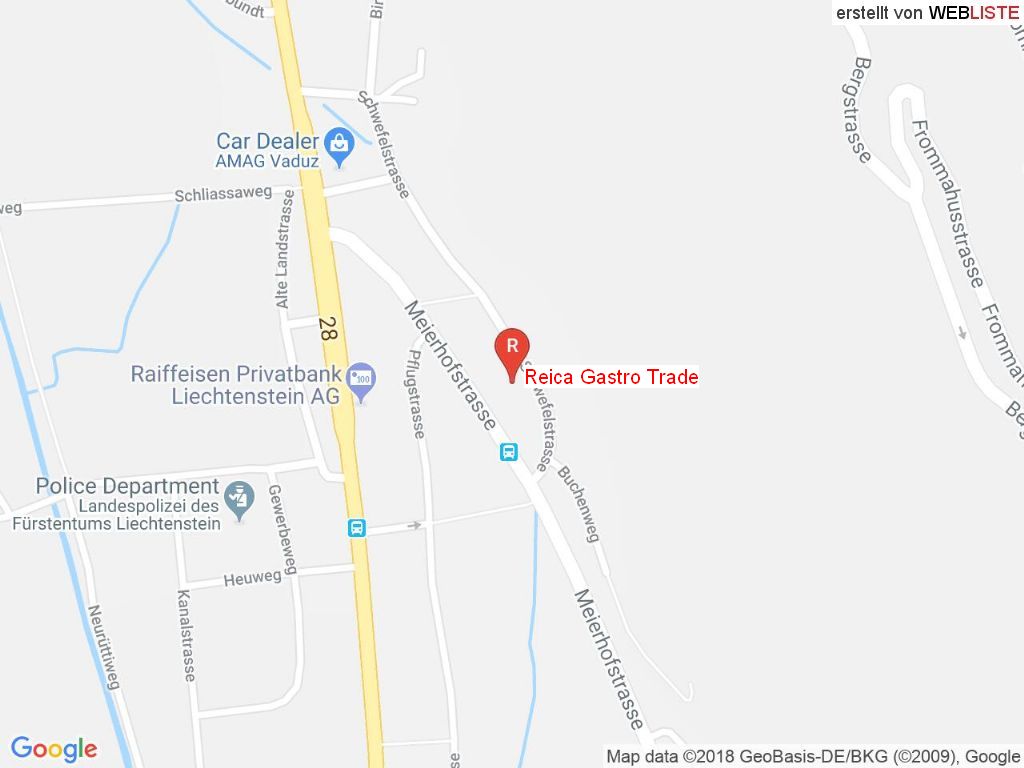 Standort Reica Gastro Trade in 9490 Vaduz