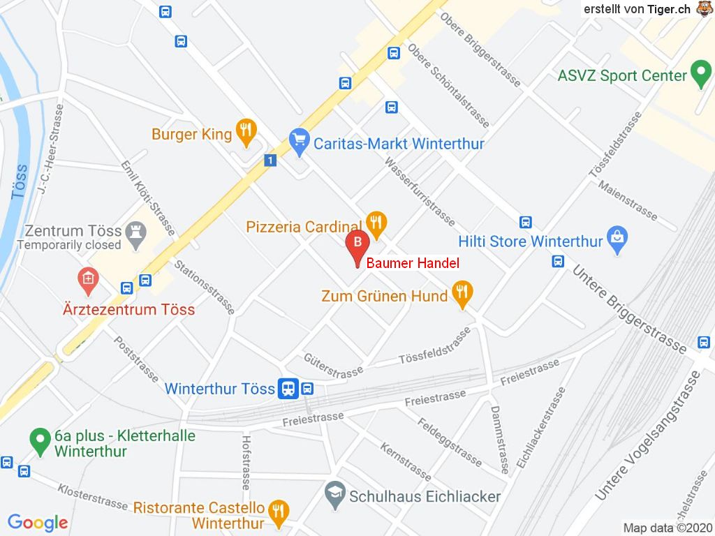 Standort Baumer Handel in 8406 Winterthur