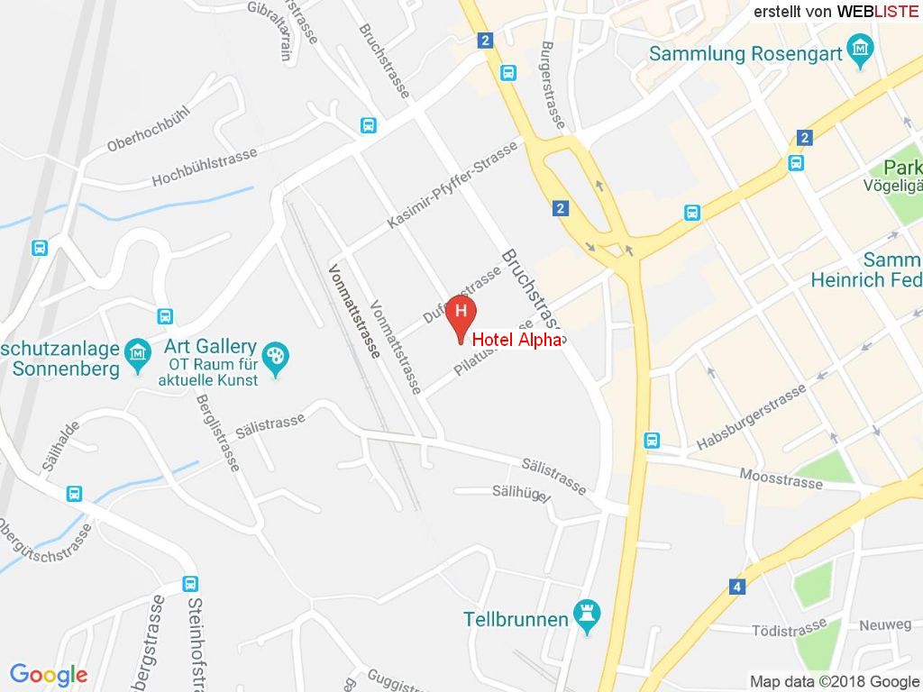 Standort Hotel Alpha in 6003 Luzern