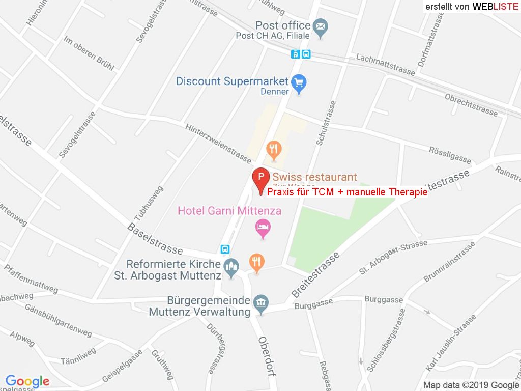 Standort Praxis für TCM + manuelle Therapie in 4132 Muttenz