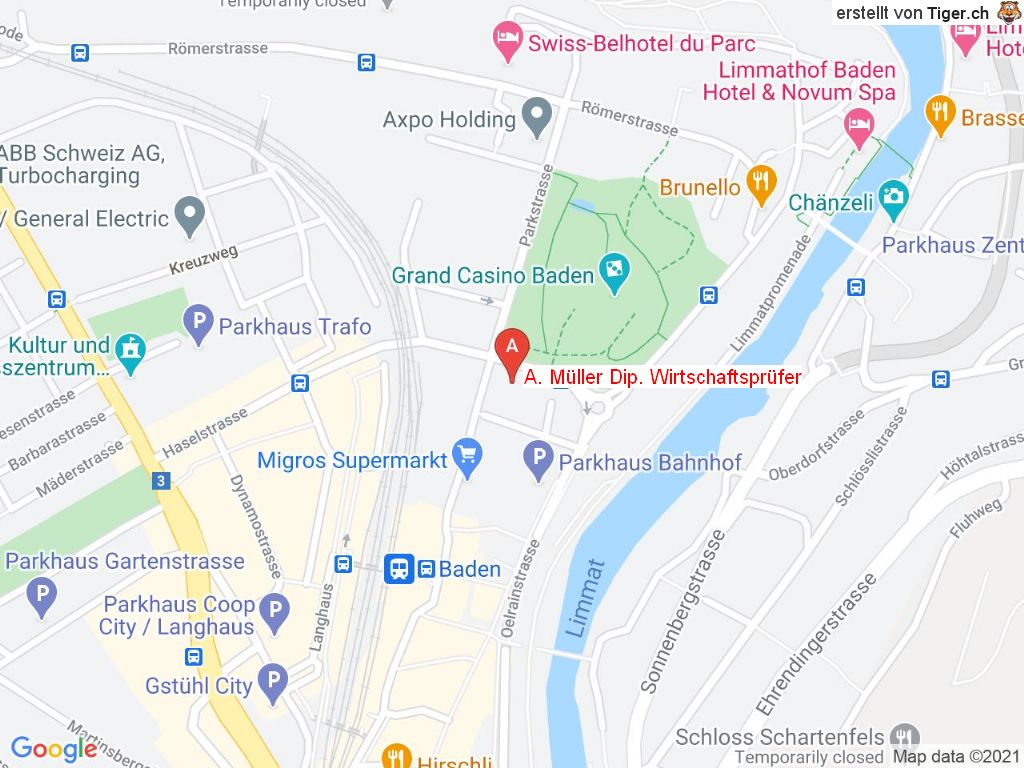 Standort A. Müller Dip. Wirtschaftsprüfer in 5400 Baden