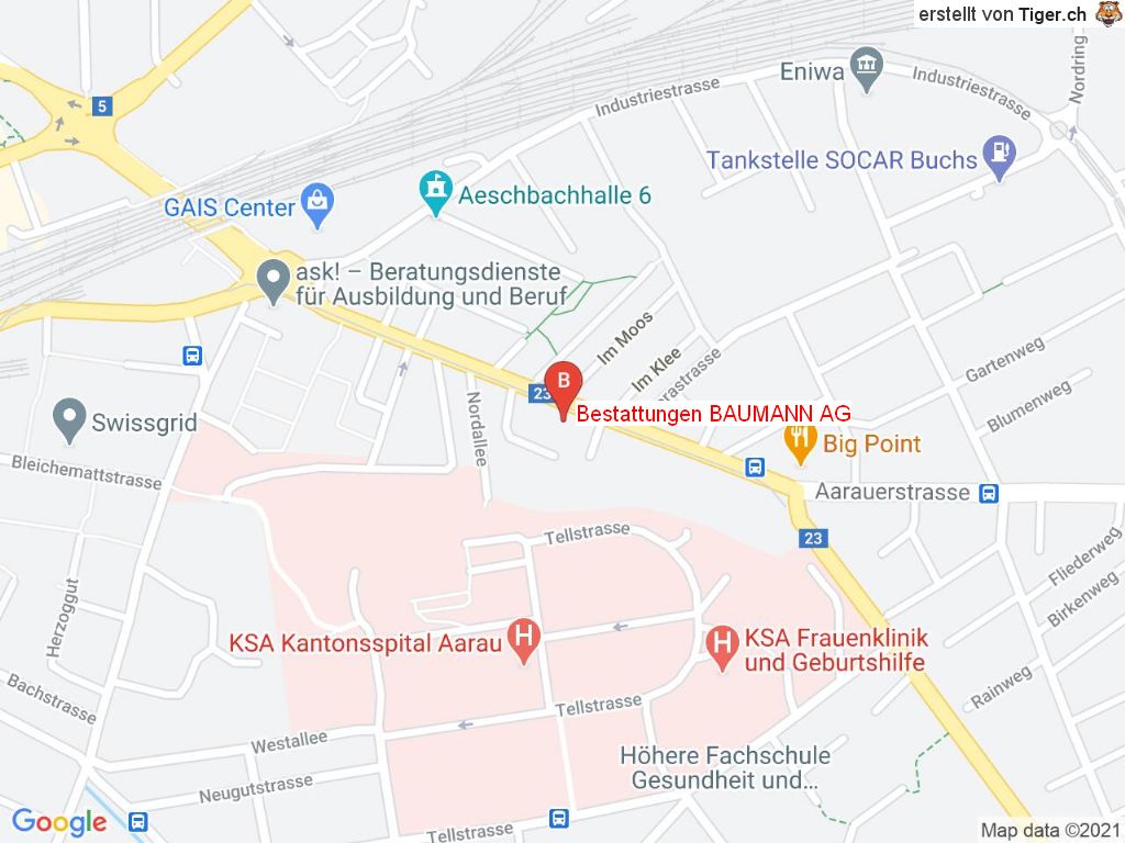 Standort Bestattungen BAUMANN AG in 5000 Aarau