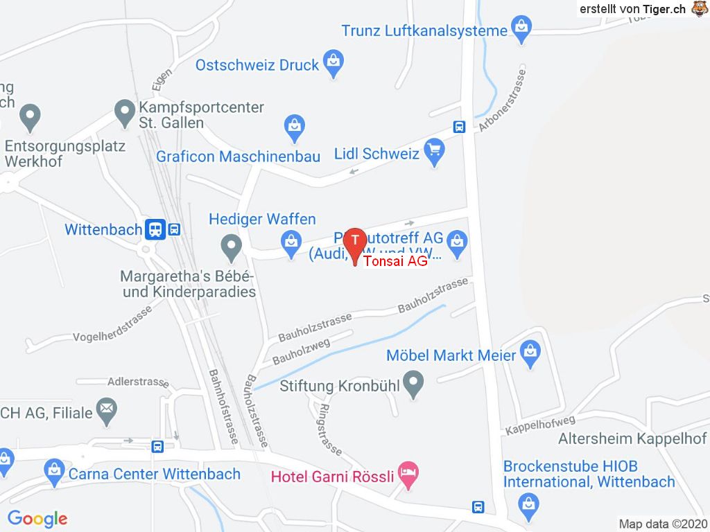 Standort Tonsai AG in 9300 Wittenbach