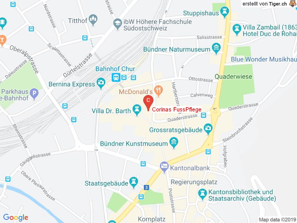 Standort Corinas FussPflege in 7000 Chur