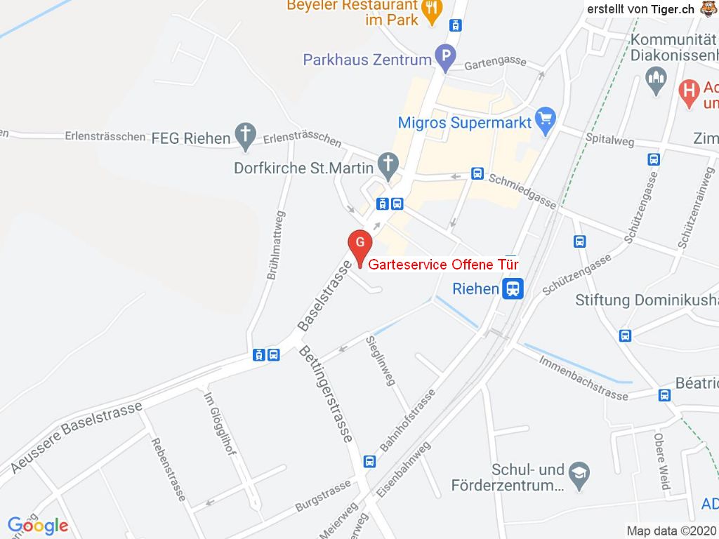 Standort Garteservice Offene Tür in 4125 Riehen