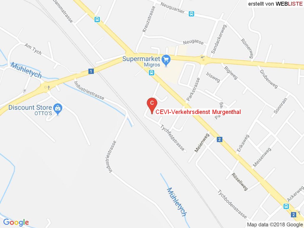 Standort CEVI-Verkehrsdienst Murgenthal in 4665 Oftringen