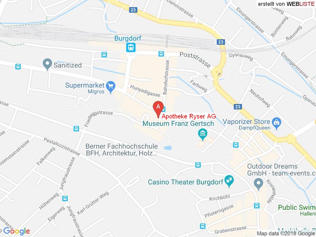 Standort Apotheke Ryser AG in 3400 Burgdorf
