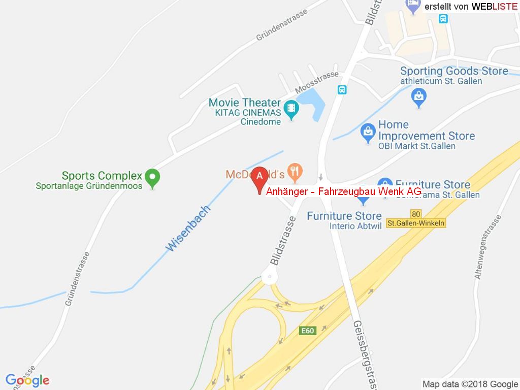Standort Anhänger - Fahrzeugbau Wenk AG in 9015 St. Gallen