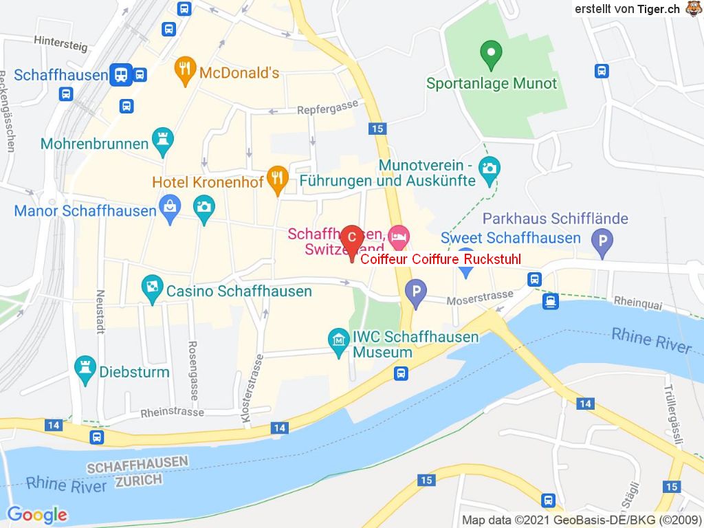 Standort Coiffeur Coiffure Ruckstuhl in 8200 Schaffhausen