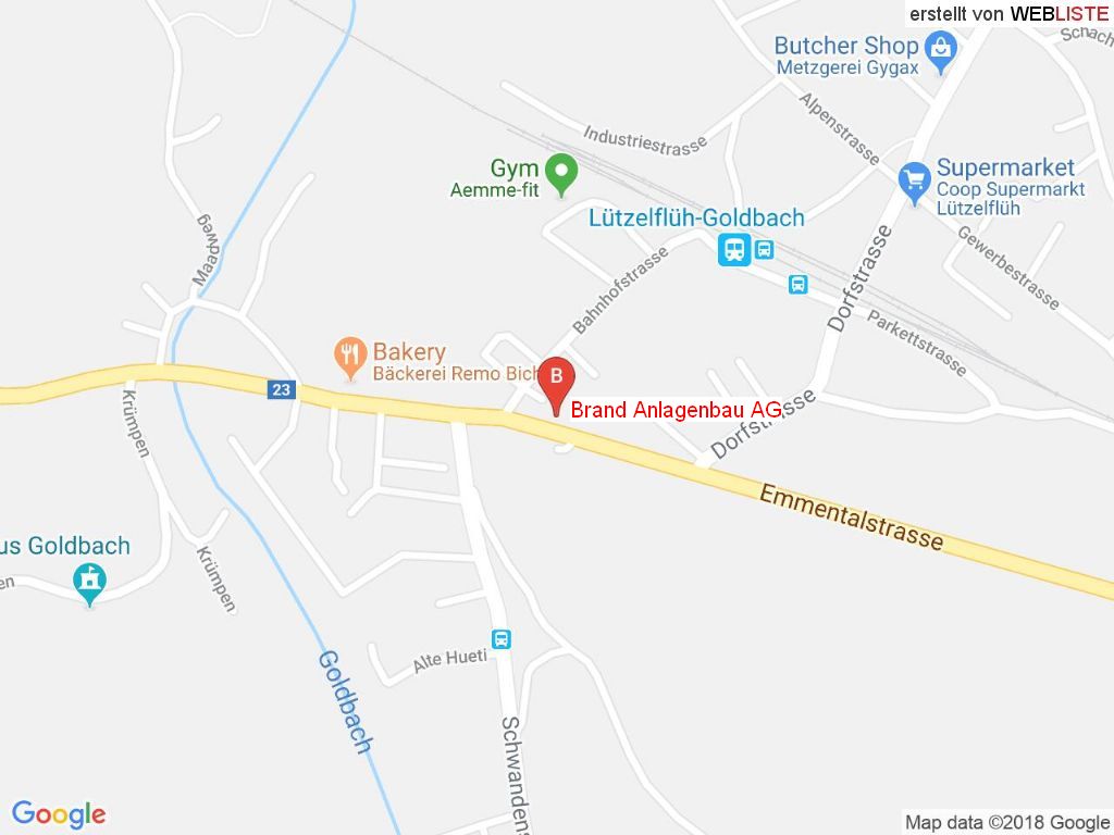 Standort Brand Anlagenbau AG in 3432 Lützelflüh-Goldbach