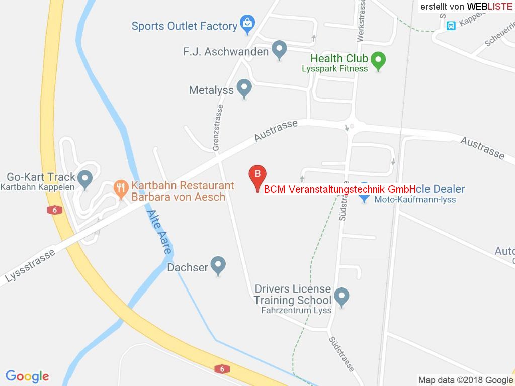 Standort BCM Veranstaltungstechnik GmbH in 3250 Lyss