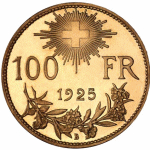 Goldvreneli 100 Fr - Rückseite