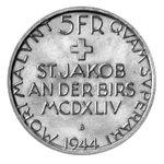 Fünfliber Schlacht bei St. Jakob - Rückseite