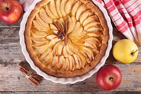 Apfelkuchen geschüttelt