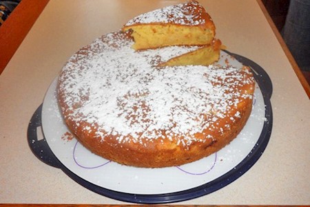 Apfelkuchen mit Pudding