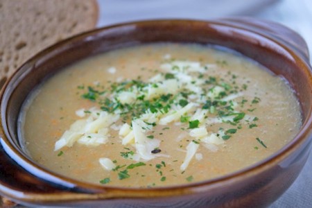 Biersuppe mit Cheddar