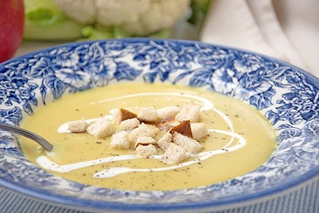 Blumenkohl Apfel Cremesuppe