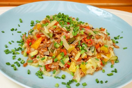 Dinkel Risotto mit Gemüse