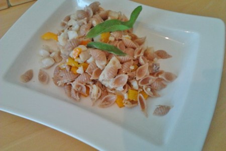 Dorsch mit Dinkelnudeln
