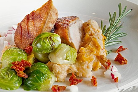 Entenbrust mit Rosenkohl
