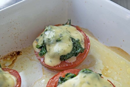 Gefüllte Tomaten mit Spinat