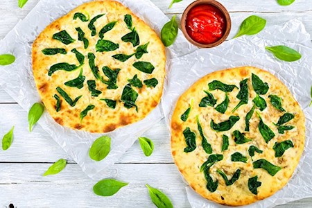 Grüner Flammkuchen