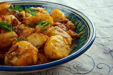 Kartoffelsalat mit Koriander