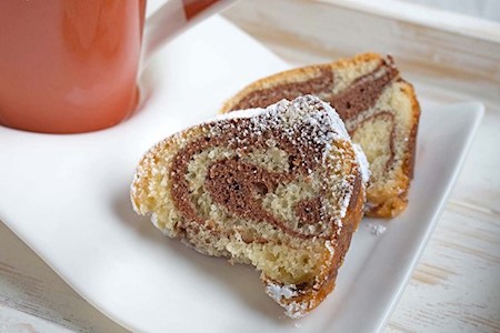 Marmorkuchen mit Kokosmehl