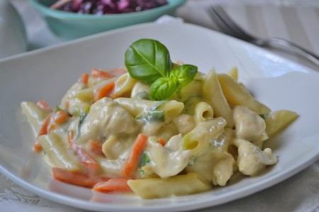 Penne Gemüsepfanne mit Poulet