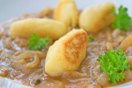 Pfiffige Kartoffel Nuggets mit Zwiebelsauce