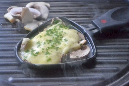 Pilz Schinken Raclette