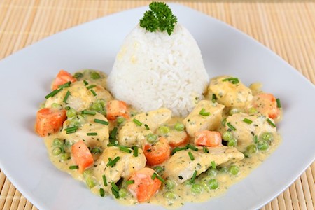 Pouletgeschnetzeltes mit Vanille Curry Sauce