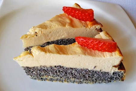 Quarkkuchen mit Mohn