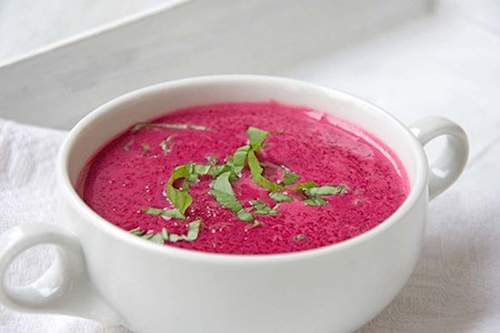 Randen Suppe mit Kokoschips