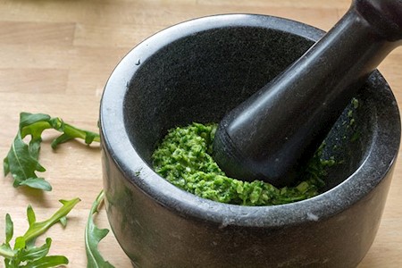 Rucola Pesto mit Nudeln