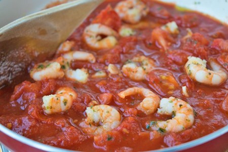 Scampi in Tomatensauce
