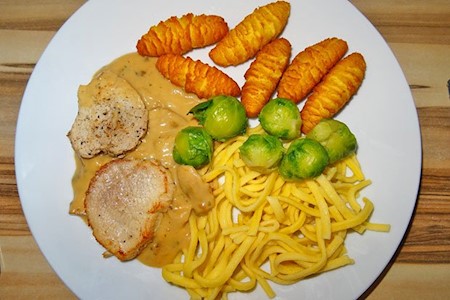 Schweinsnüssli auf Biersauce