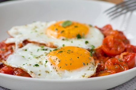 Speck Zwiebel Eier