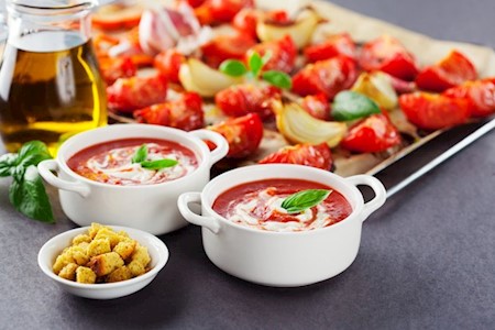 Tomatensuppe gekühlt Gazpacho