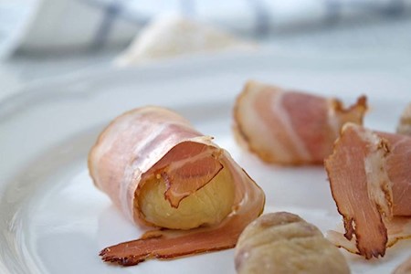 Umhüllte Maroni mit Speck