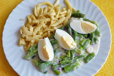 Zwiebel Spargel Ragout